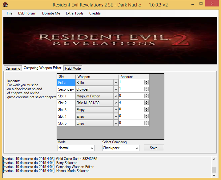 Resident Evil Revelations Trainer Downloads